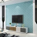 Ver imagem 2 de Kit 10 Un/ Espuma 3d - Tijolo Rústico - Azul Cêu