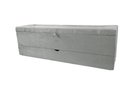 Ver imagem 2 de Recamier Puff Baú Sapateira com Gaveta 1,38cm para Cama Box Padrão - Cinza Claro