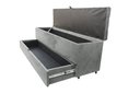Ver imagem 1 de Recamier Puff Baú Sapateira com Gaveta 1,38cm para Cama Box Padrão - Cinza Claro