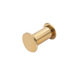 Cabide de Parede Banheiro 4,5cm em Aço Inox Dourado Linha Tessália Stainless - 1