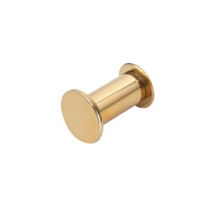 Cabide de Parede Banheiro 4,5cm em Aço Inox Dourado Linha Tessália Stainless