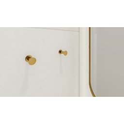 Cabide de Parede Banheiro 4,5cm em Aço Inox Dourado Linha Tessália Stainless - 4