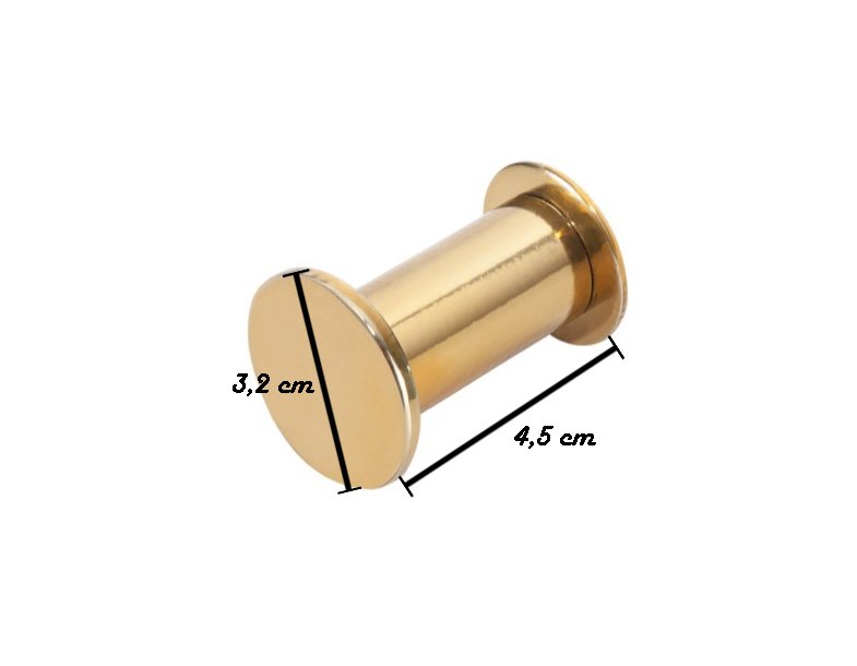 Cabide de Parede Banheiro 4,5cm em Aço Inox Dourado Linha Tessália Stainless - 2