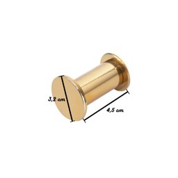 Cabide de Parede Banheiro 4,5cm em Aço Inox Dourado Linha Tessália Stainless - 2