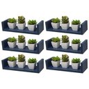 Ver imagem 2 de Kit 6 Prateleiras U 40 x 10cm azul Suporte Invisível