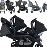 Carrinho para Gemeos Galzerano Doppio 2 Bebes Conforto Grafite - 3