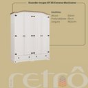 Ver imagem 2 de Guarda-roupa Corona Mexicana 4 Portas + 2 Gavetas Creme/carvalho