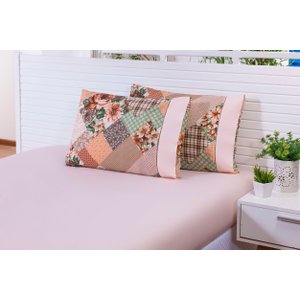2 Fronhas King 90x50 100% Algodão 150 Fios Ponto Palito salmon
