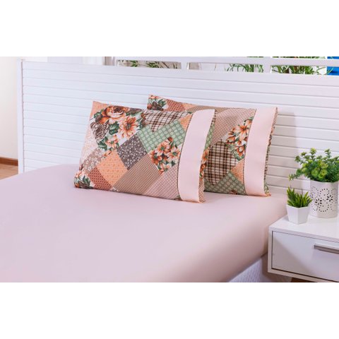 2 Fronhas King 90x50 100% Algodão 150 Fios Ponto Palito salmon