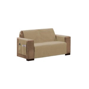 Protetor Para Sofá Impermeável De 04 Lugares Com Assento De 2,60M Matelado Ultrassônico - Caqui