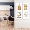 Ver imagem 2 de Kit 4 Quadros Decorativos Cozinha Abençoada 24x18cm - com Vidro:madeira Branca