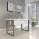 Ver imagem 1 de Mesa Madeira M1700/700P25TUB 170cm Industrial Branco e Grafito