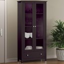 Ver imagem 2 de Cristaleira 2 Portas Vidro 1 Gaveta 180x80 Cm E954 Preto Dtall