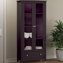 Ver mais imagens de Cristaleira 2 Portas Vidro 1 Gaveta 180x80 Cm E954 Preto Dtall