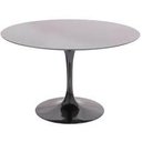 Ver imagem 1 de Mesa de Jantar Tulipa Saarinen Redonda 70 Cm + Vidro - Laqueada - Preto