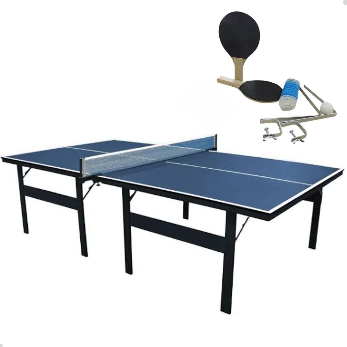 Mesa Tênis de Mesa 12mm Rede Raquete Mdf Sports Mania - Azul - 2