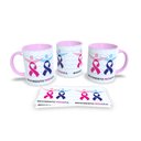 Ver imagem 1 de Canecas Rosa de Porcelana Personalizadas Outubro Rosa