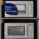 Ver mais imagens de Cozinha Completa Lumina 8 Portas 4 Gavetas com Vidro Cinza - Telasul