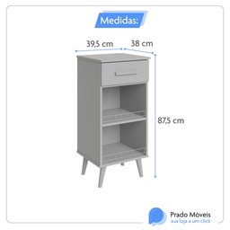 Armário Fruteira Fênix Cozinha Bebedouro Organizador Canela - 5