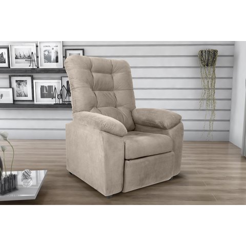 Poltrona Reclinável Mx61 Onix Suede Bege B251- Matrix