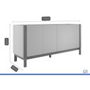 Ver imagem 3 de Aparador Sala Araça c/4 Portas 170cm Madeira/Offw Cimol