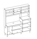 Ver imagem 5 de Cozinha Compacta 9 Portas Pétala Branco Uv/preto Tridimensional - Nicioli