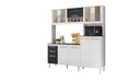 Ver imagem 1 de Cozinha Compacta 9 Portas Pétala Branco Uv/preto Tridimensional - Nicioli