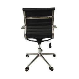 Kit 4 Cadeiras Office com Rodízio e Encosto Esteirinha Baixa - 6
