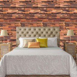 Papel de Parede Adesivo Pedra Canjiquinha Rustica Lavável Cozinha 1,5 Metros - 1