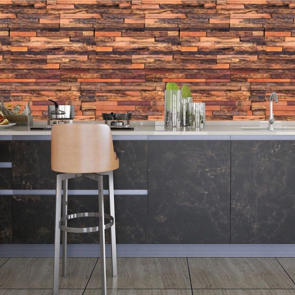 Papel de Parede Adesivo Pedra Canjiquinha Rustica Lavável Cozinha 1,5 Metros - 6
