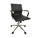 Ver imagem 2 de Kit 5 Cadeiras Office com Rodízio e Encosto Esteirinha Baixa