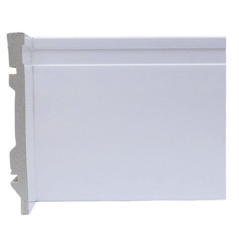 Rodapé Frisado 15cm Poliestireno 15mm 2,40 Metro Linear Branco Graddus