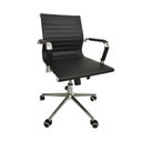 Ver imagem 2 de Kit 6 Cadeiras Office com Rodízio e Encosto Esteirinha Baixa