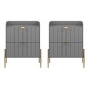 Ver imagem 1 de Kit 2 Mesas de Cabeceira Vênus Mdf 45cm