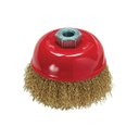 Ver imagem 1 de Escova Latonada Tipo Copo 75 mm com Rosca M14 kit 2 Pçs