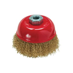 Escova Latonada Tipo Copo 75 mm com Rosca M14 kit 2 Pçs