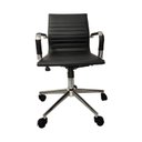 Ver imagem 4 de Kit 10 Cadeiras Office com Rodízio e Encosto Esteirinha Baixa Preto Rivatti