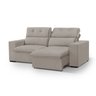 Sofá Cama Retrátil Arizona para Sala de Estar 220 Cm 3 Lugares Linho - 4
