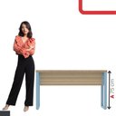Ver imagem 3 de Mesa Escritório 1340x600x750mm M1340pe40tub Noce Naturalle-azul Dali