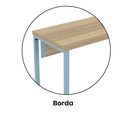 Ver mais imagens de Mesa Escritório 1340x600x750mm M1340pe40tub Noce Naturalle-azul Dali