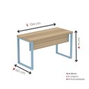 Ver imagem 2 de Mesa Escritório 1340x600x750mm M1340pe40tub Noce Naturalle-azul Dali