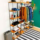 Ver imagem 2 de Armário Arara Closet Completo Modular Ample Carvalho e Preto