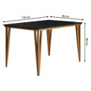 Ver imagem 3 de Mesa de Jantar com Vidro 4 Lugares Multimóveis Cr50250 Imbuia/preto