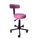 Ver imagem 2 de Cadeira Mocho Potogolo com Base em Aço e Rodizios Corano Rosa