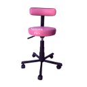 Ver imagem 1 de Cadeira Mocho Potogolo com Base em Aço e Rodizios Corano Rosa