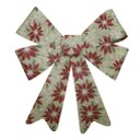 Ver imagem 3 de Kit 6 Enfeite Árvore Natal Laço Decorado Com Flores 46 Cm