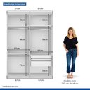 Ver imagem 7 de Closet Solteiro sem Portas 2 Gavetas Júlia -Mt- Rei de Casa Branco