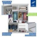 Ver imagem 6 de Closet Solteiro sem Portas 2 Gavetas Júlia -Mt- Rei de Casa Branco