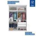 Ver imagem 5 de Closet Solteiro sem Portas 2 Gavetas Júlia -Mt- Rei de Casa Branco