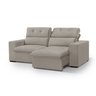 Sofá Cama Retrátil Arizona para Sala de Estar 220 Cm 3 Lugares Veludo - 4